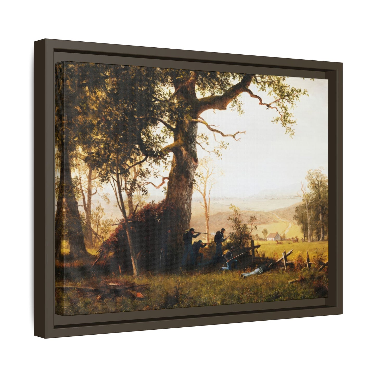 Bierstadt, Albert -  Guerrilla Warfare (1861) - Matte Canvas, Framed