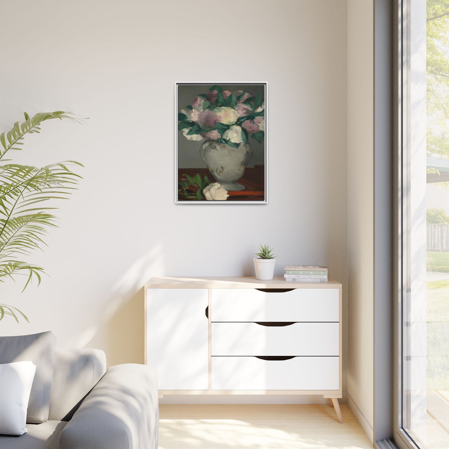 Manet, Édouard - Peonies (1864) - Matte Canvas, Framed