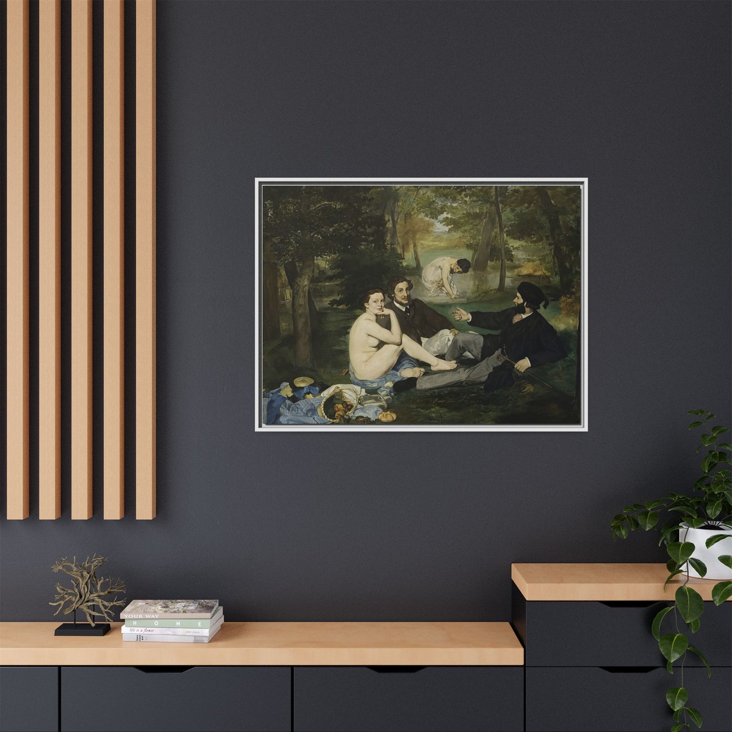 Manet, Édouard - Luncheon on the Grass (1863) - Matte Canvas, Framed