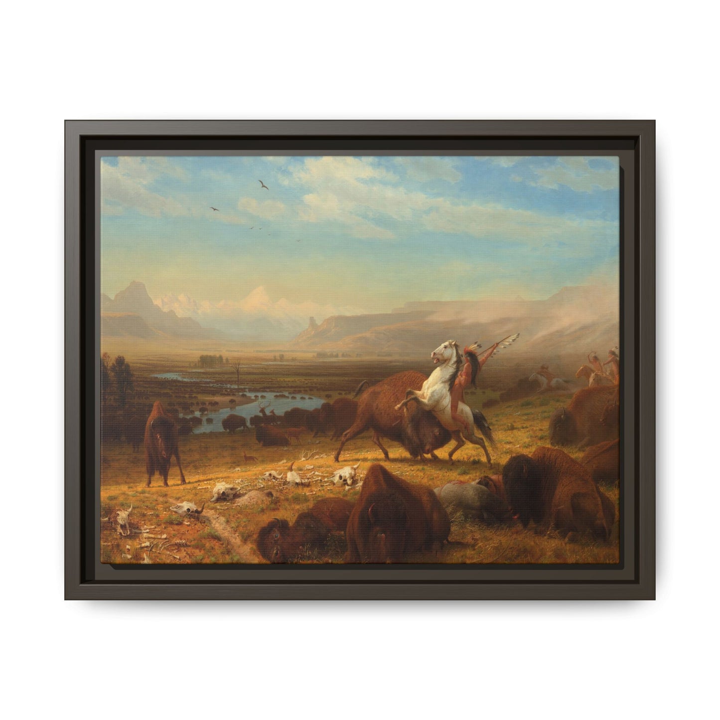Bierstadt, Albert - The Last of the Buffalo  (1888) - Matte Canvas, Framed