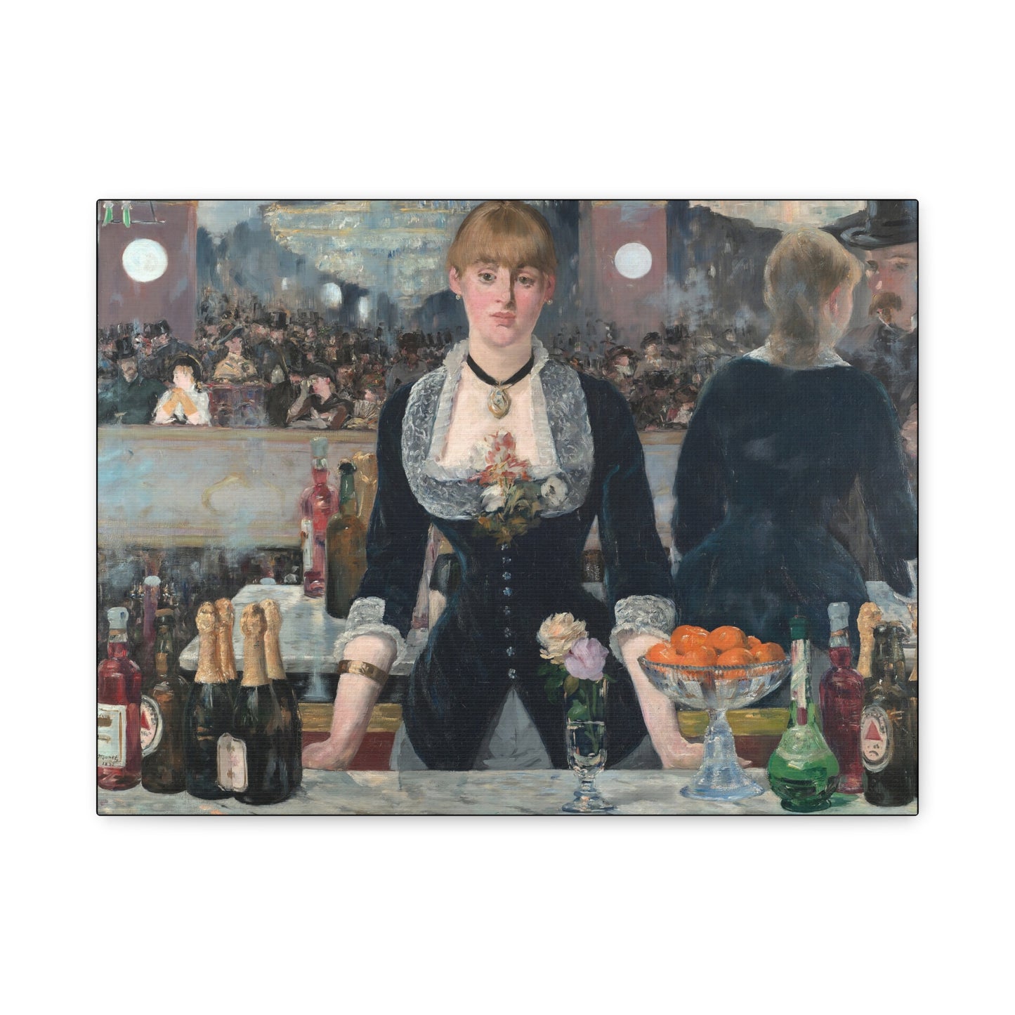 Manet, Édouard - A Bar at the Folies-Bergère (1880) - Canvas Block, unframed