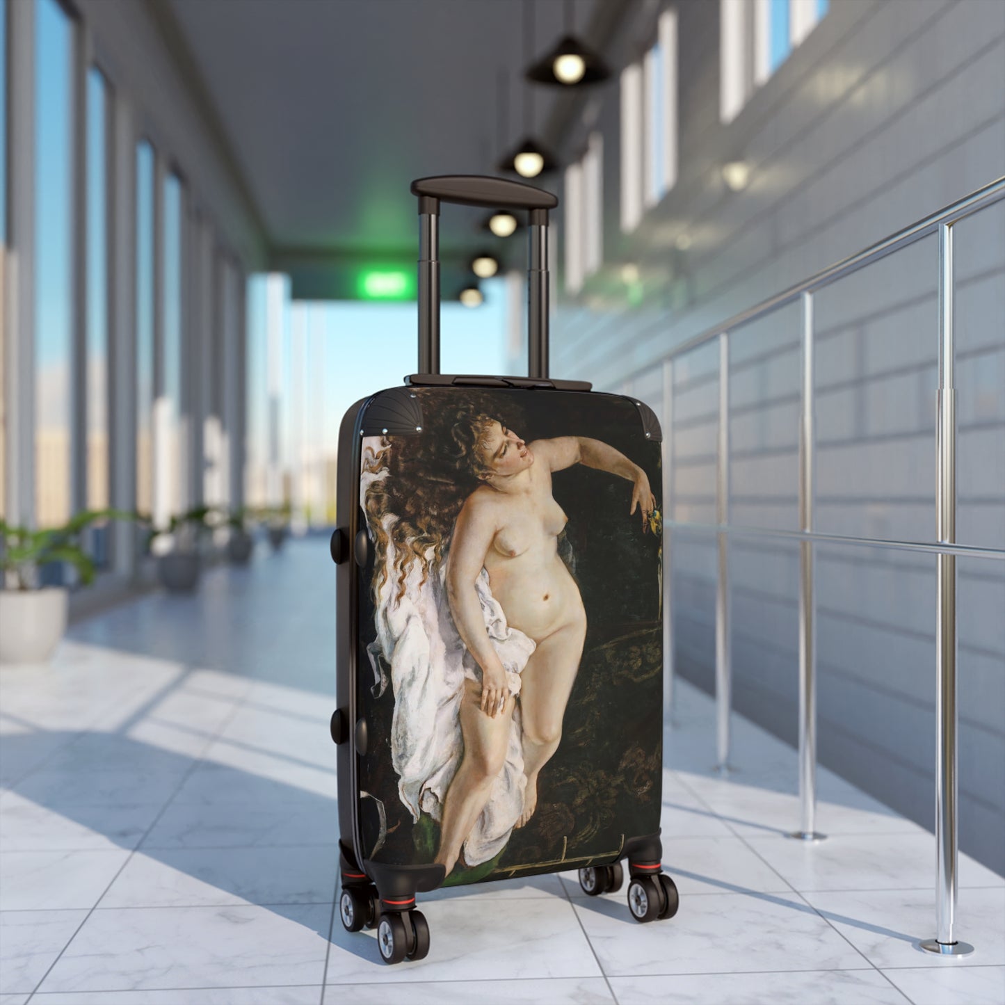 Courbet, Gustave - Woman with a Parrot (1866) - Suitcase