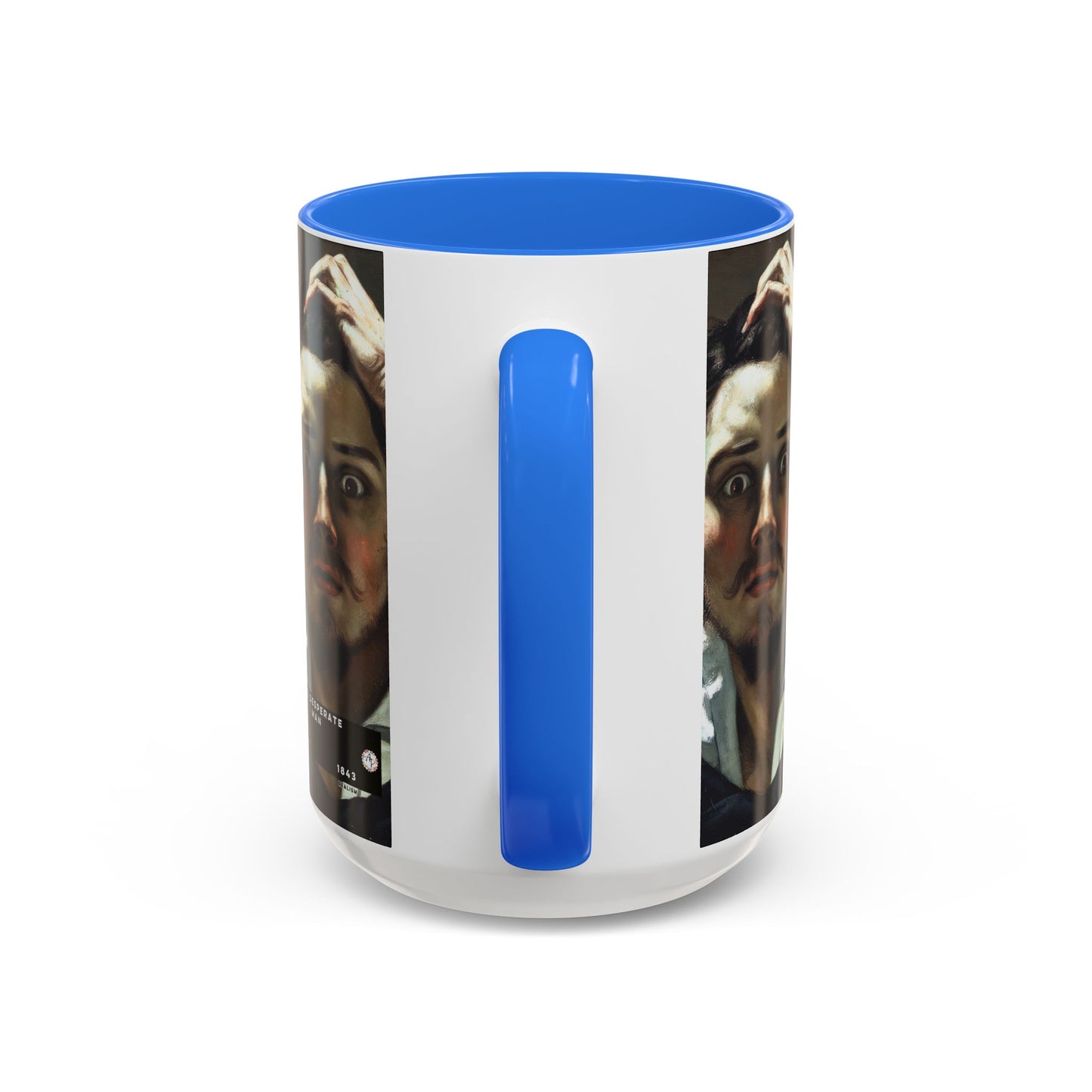 Courbet, Gustave - The Desperate Man (1843) - Colorful Accent Mugs