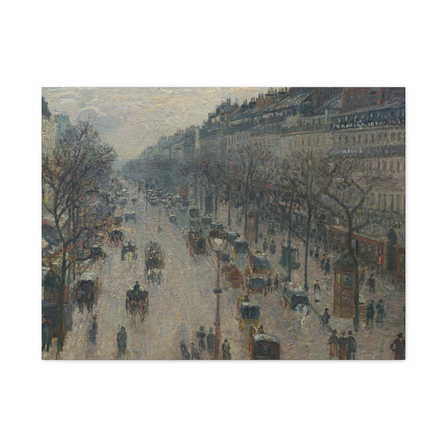 Pissarro, Camille - Boulevard Montmartre, Winter Morning (1897) - Canvas Block, unframed