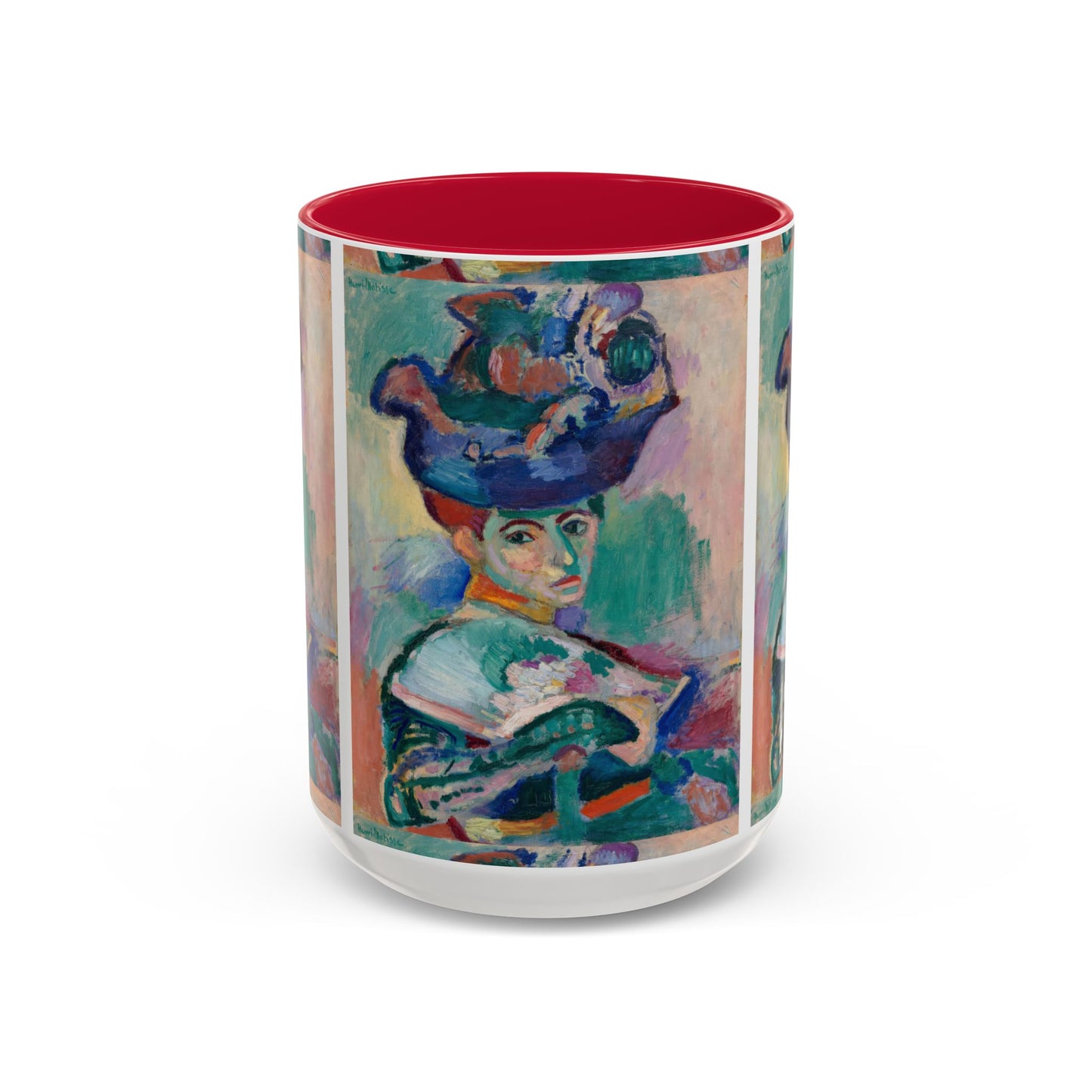 Matisse, Henri - Woman with a Hat (1905) - Colorful Accent Mugs