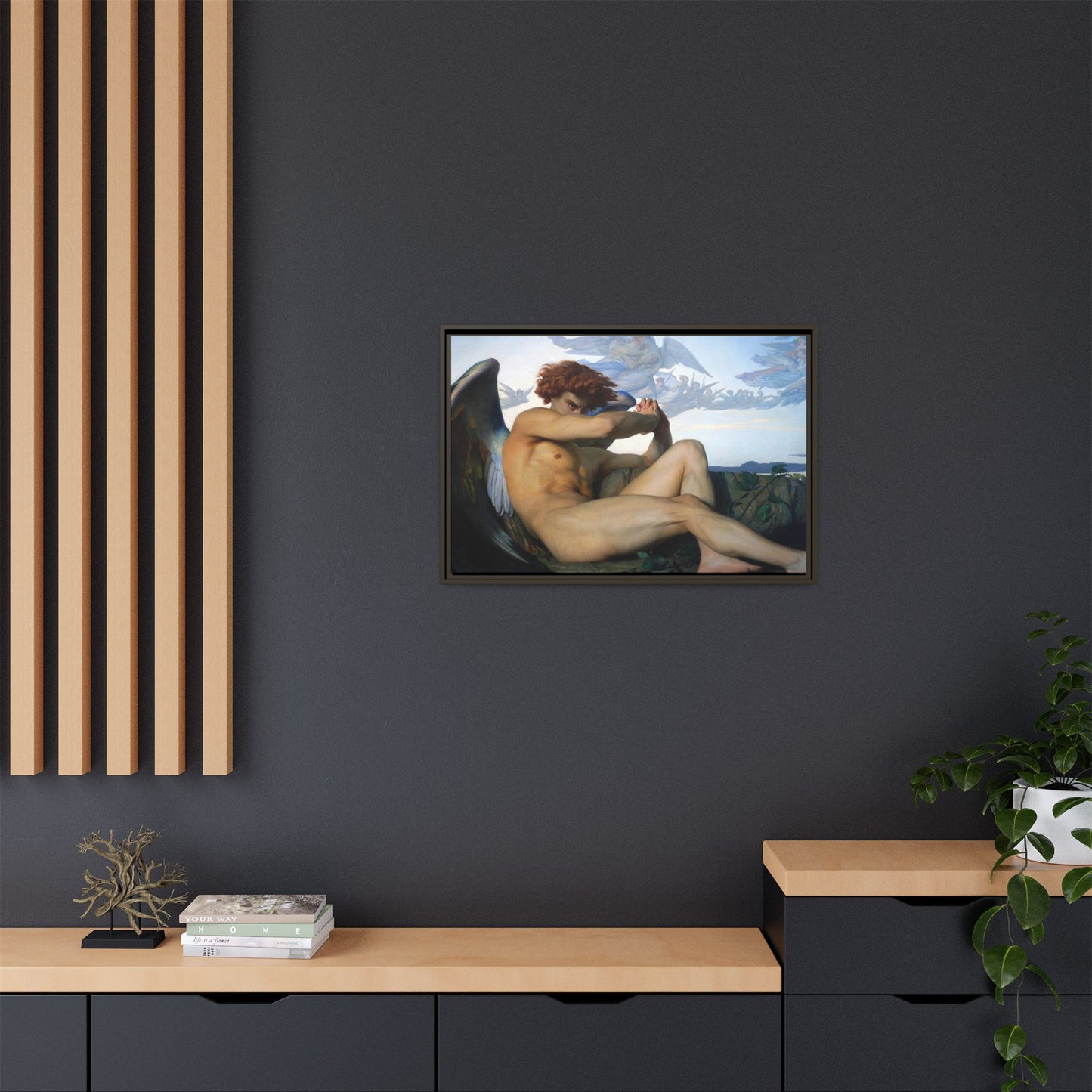 Cabanel, Alexandre - The Fallen Angel (1847) - Matte Canvas, Framed