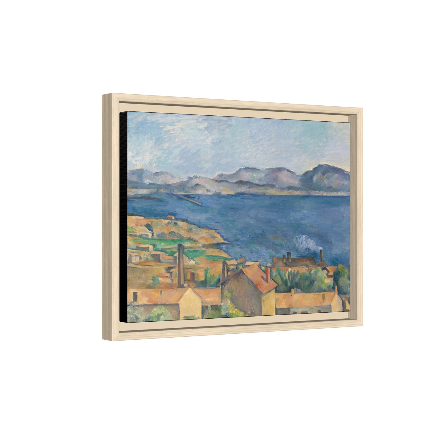 Cézanne, Paul - The Bay of Marseille, Seen from L'Estaque (1885) - Matte Canvas, Framed