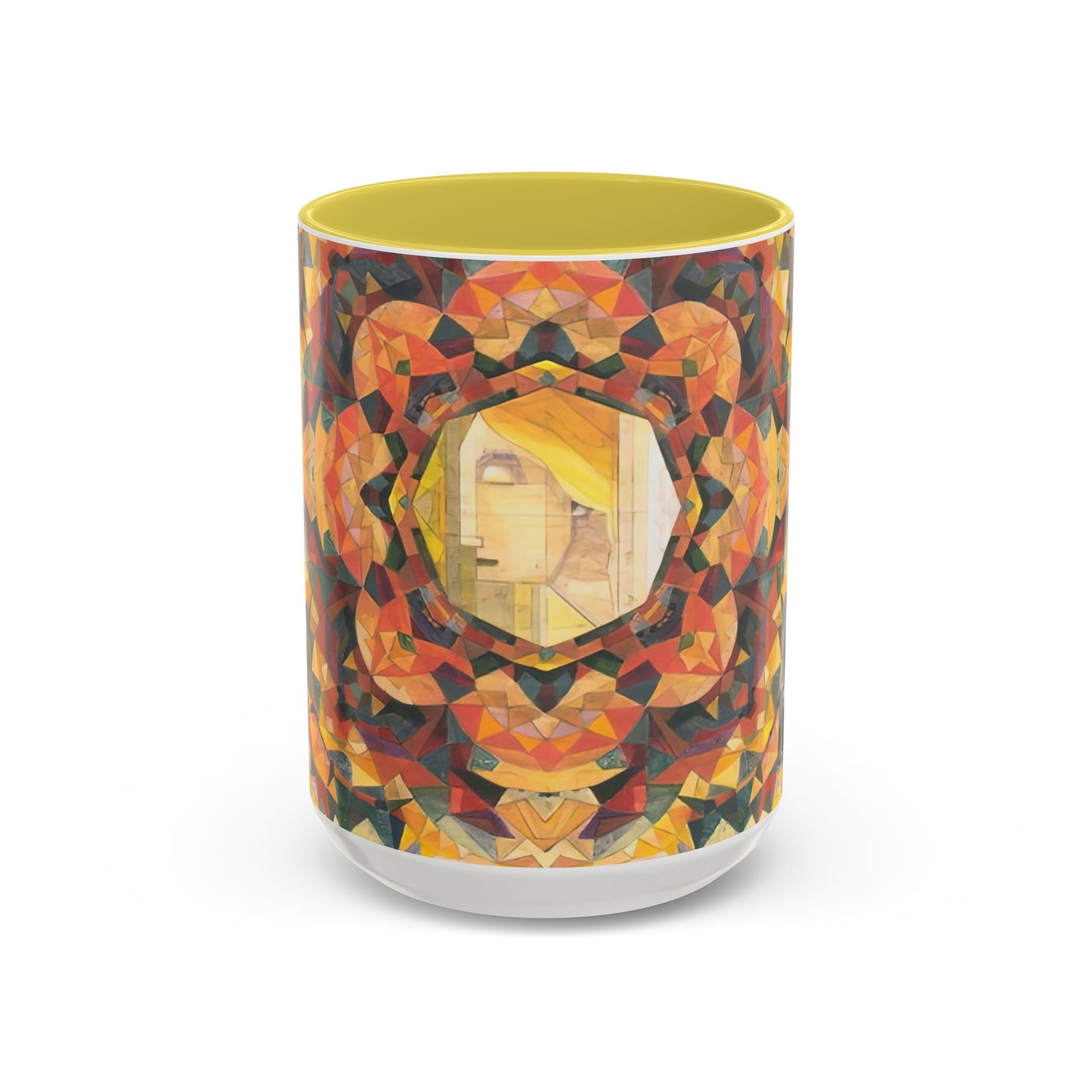 Filiger, Charles - Woman’s Head with Closed Eyes (1893) - Colorful Accent Mugs