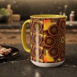 Lion Summer Mandala - Colorful Accent Mugs
