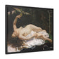 Courbet, Gustave - Woman with a Parrot (1866) - Matte Canvas, Framed