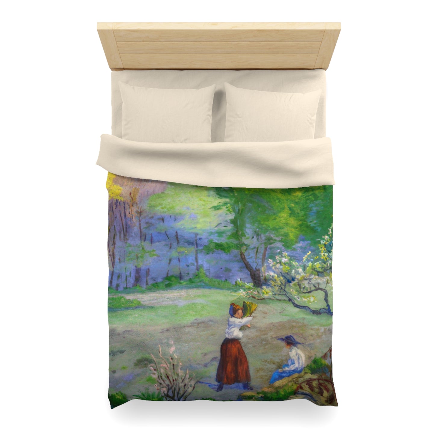 Ranson, Paul - Picking Flowers (1890) - Microfiber Duvet Cover