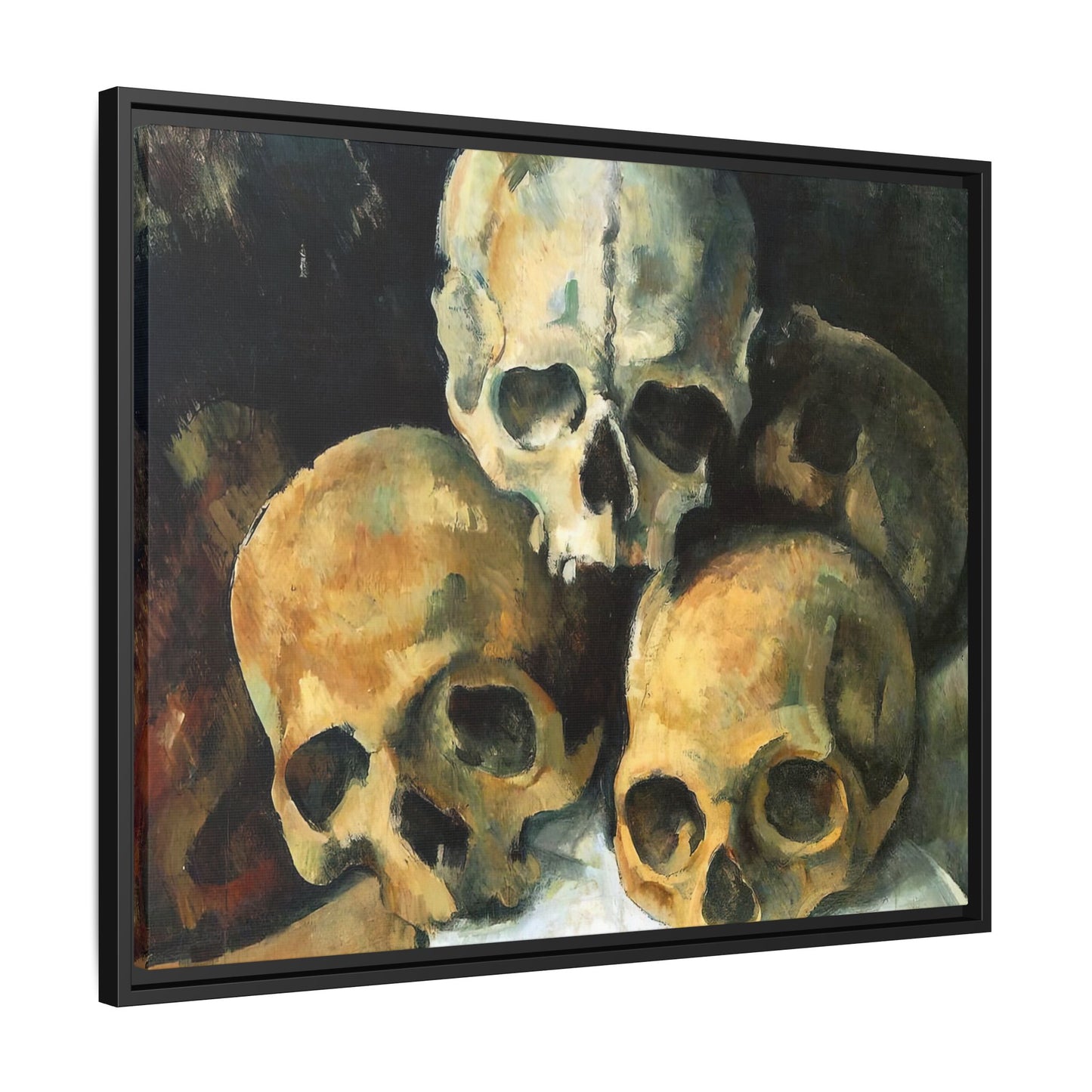 Cézanne, Paul - Pyramid of Skulls (1901) - Matte Canvas, Framed