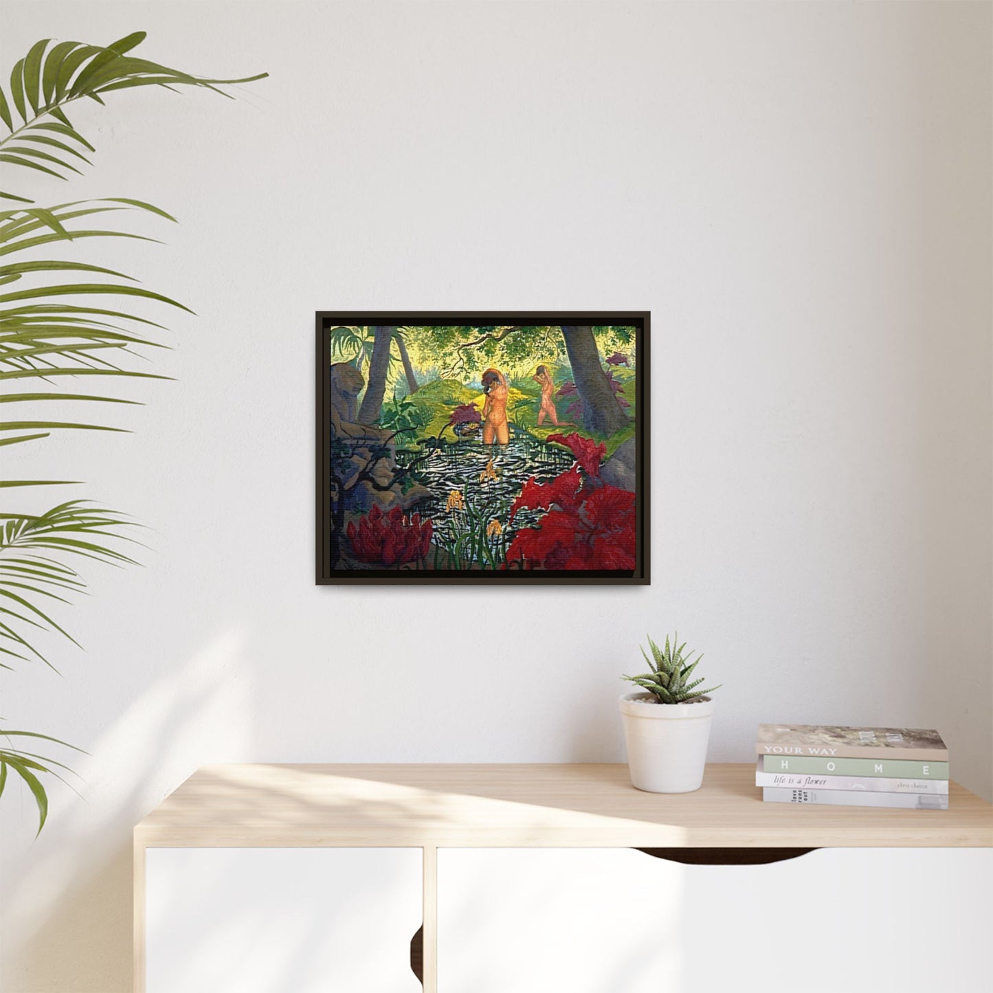 Ranson, Paul - The Lotus Bather (1906) - Matte Canvas, Framed