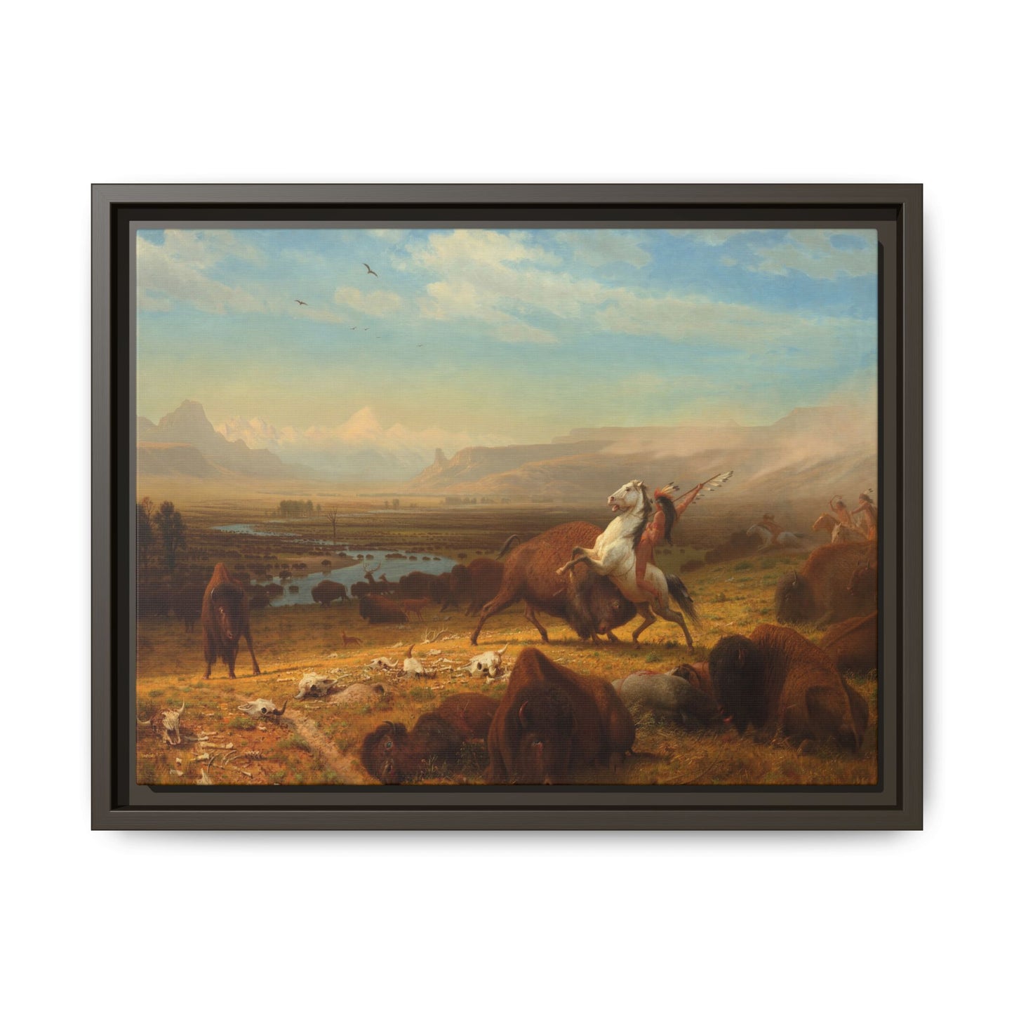Bierstadt, Albert - The Last of the Buffalo  (1888) - Matte Canvas, Framed