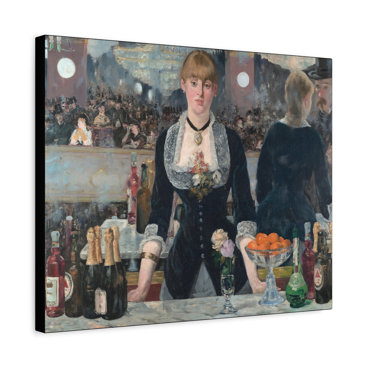 Manet, Édouard - A Bar at the Folies-Bergère (1880) - Canvas Block, unframed