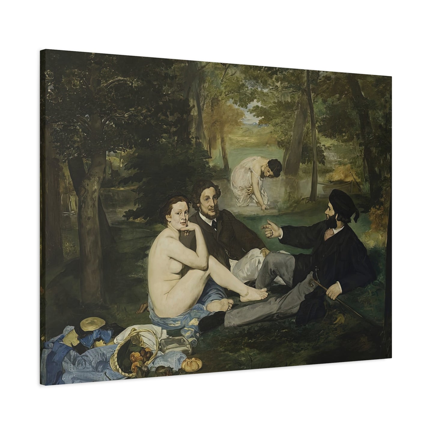 Manet, Édouard - Luncheon on the Grass (1863) - Canvas Block, unframed