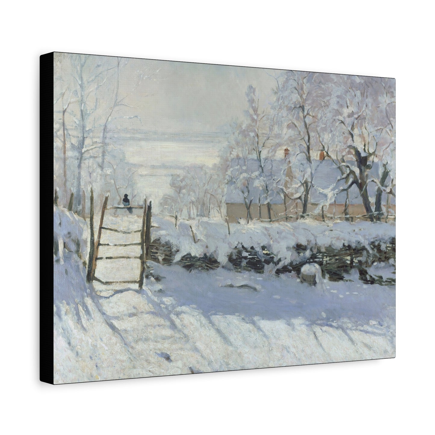 Monet, Claude - The Magpie (1868) - Canvas Block, unframed