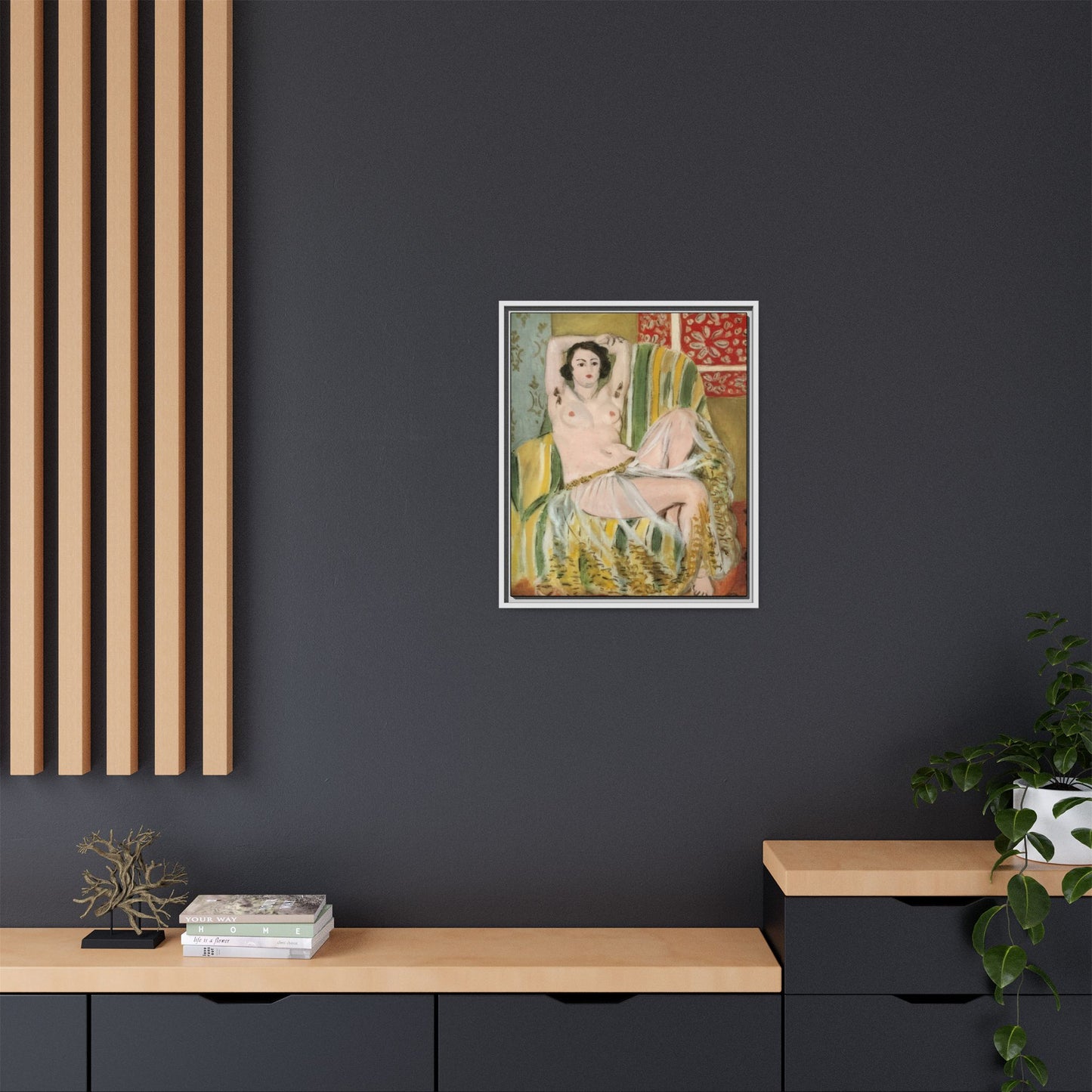 Matisse, Henri - Odalisque with Raised Arms (1923) - Matte Canvas, Framed
