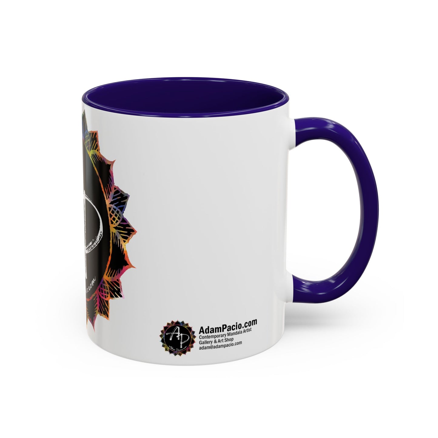 AdamPacio.com - Black Logo - Colorful Accent Mugs