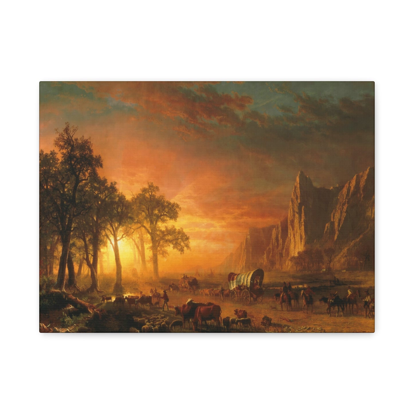 Bierstadt, Albert - Emigrants Crossing the Plains (1867) - Canvas Block, unframed