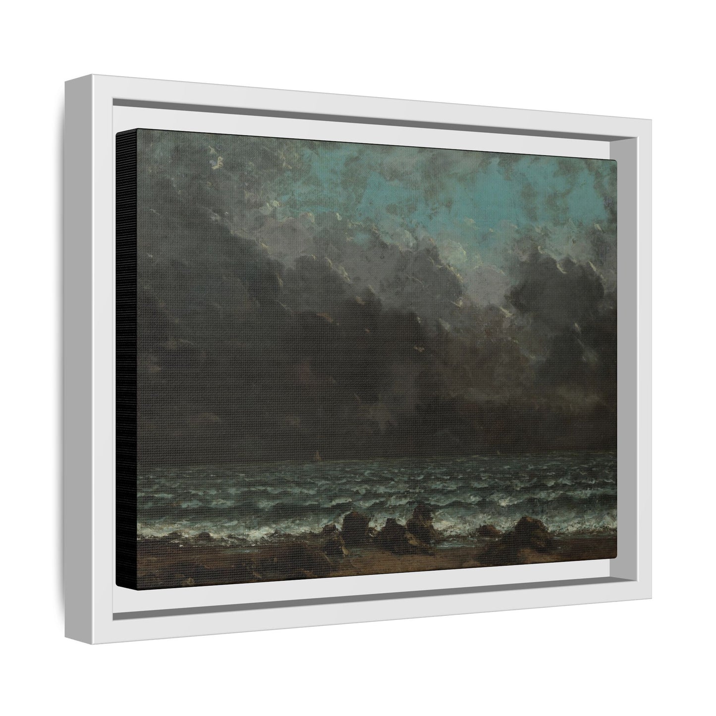 Courbet, Gustave - The Sea (1865) - Matte Canvas, Framed