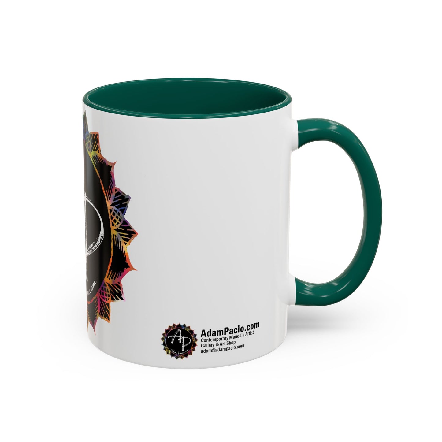 AdamPacio.com - Black Logo - Colorful Accent Mugs