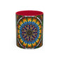 Pacio, Adam - Emerald Arrows Mandala - Colorful Accent Mugs