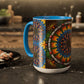 Pacio, Adam - Emerald Arrows Mandala - Colorful Accent Mugs