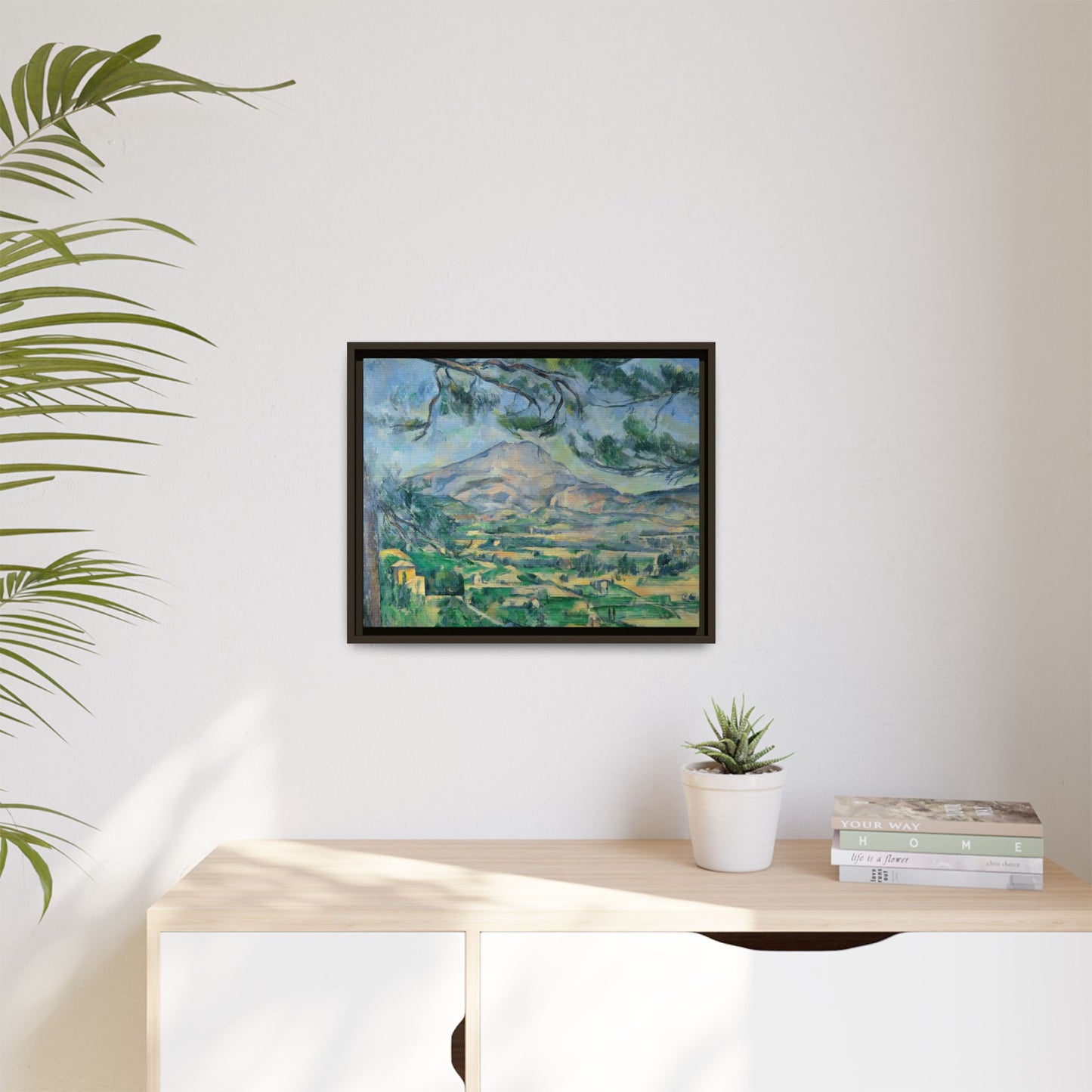 Cézanne, Paul - Mont Sainte-Victoire with Large Pine (1887) - Matte Canvas, Framed