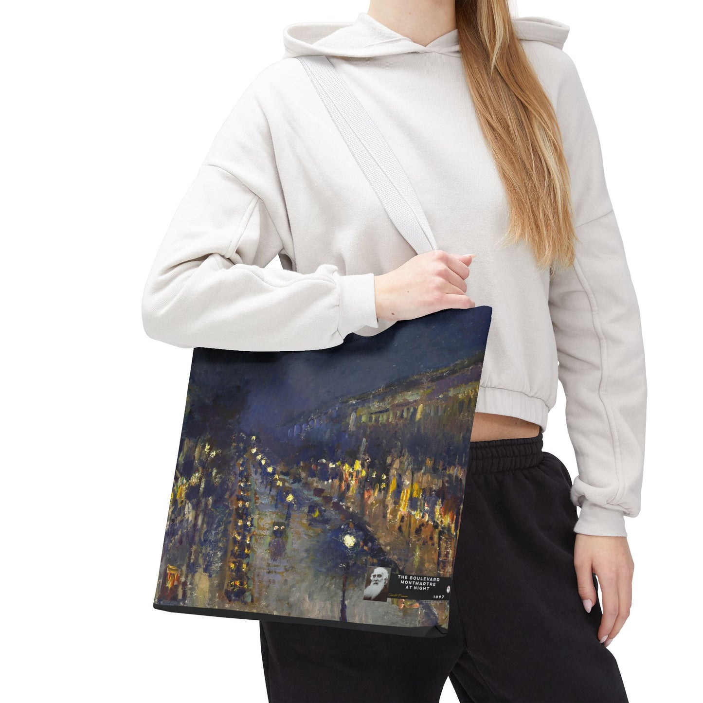 Pissarro, Camille - The Boulevard Montmartre At Night (1897) - Tote Bag