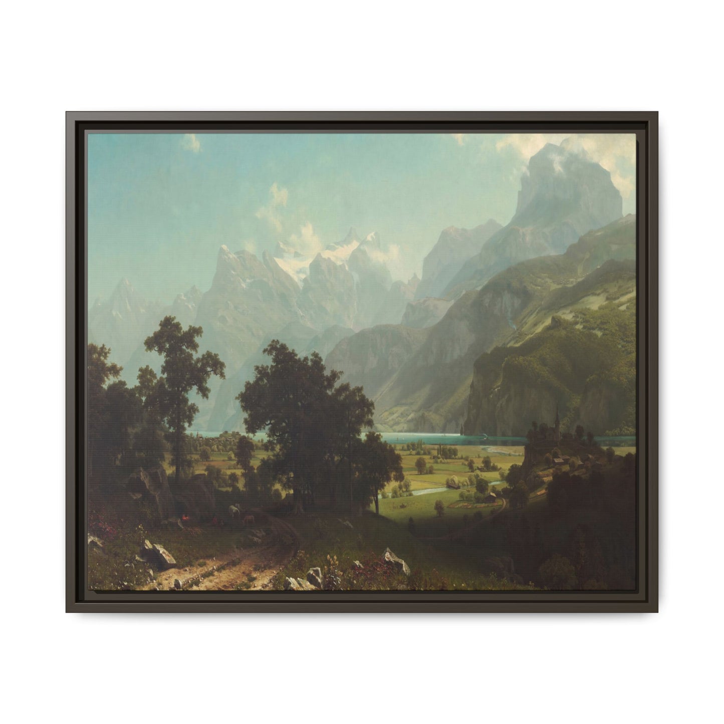 Bierstadt, Albert - Lake Lucerne (1858) - Matte Canvas, Framed