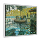 Monet, Claude - La Grenouillere (1869) - Matte Canvas, Framed