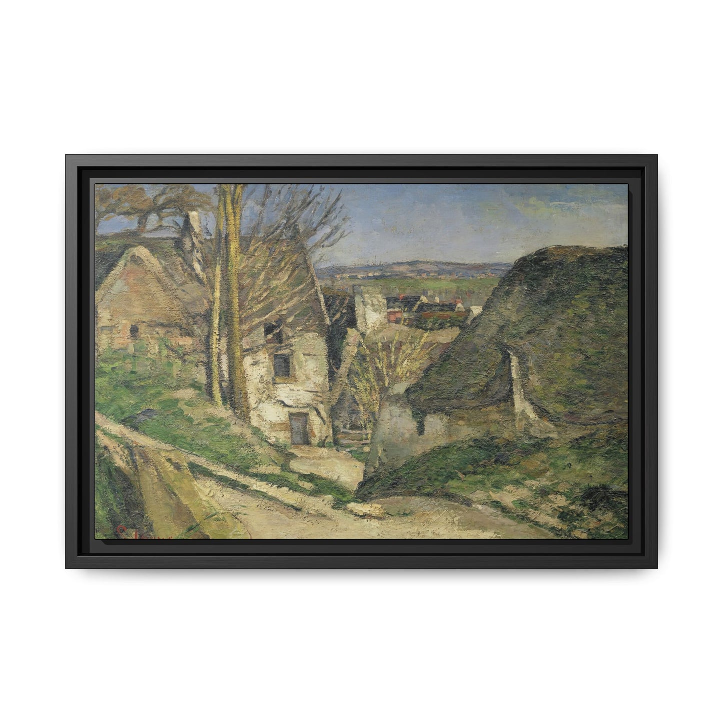Cézanne, Paul - The House of the Hanged Man, Auvers-sur-Oise (1874) - Matte Canvas, Framed