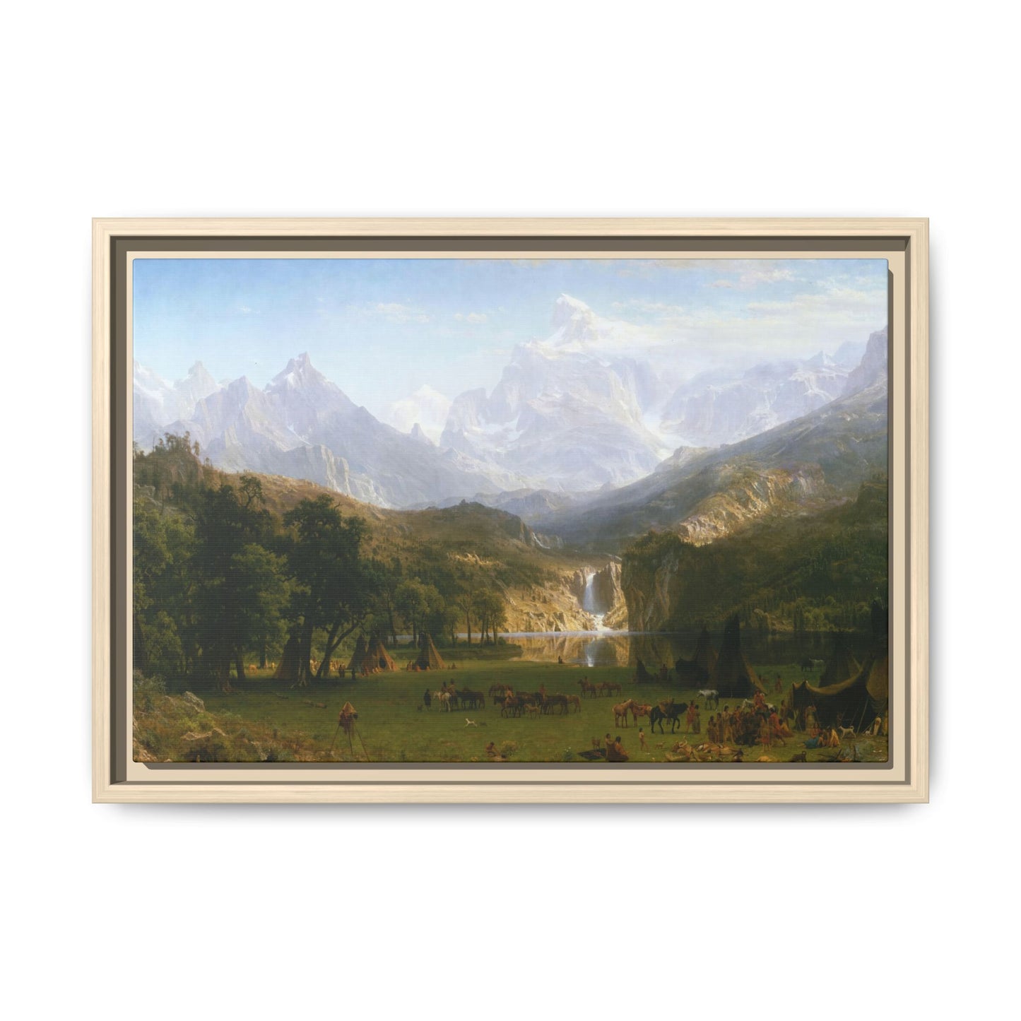Bierstadt, Albert - The Rocky Mountains, Lander’s Peak (1863) - Matte Canvas, Framed