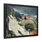 Cézanne, Paul - L’Estaque, Melting Snow (1870) - Matte Canvas, Framed