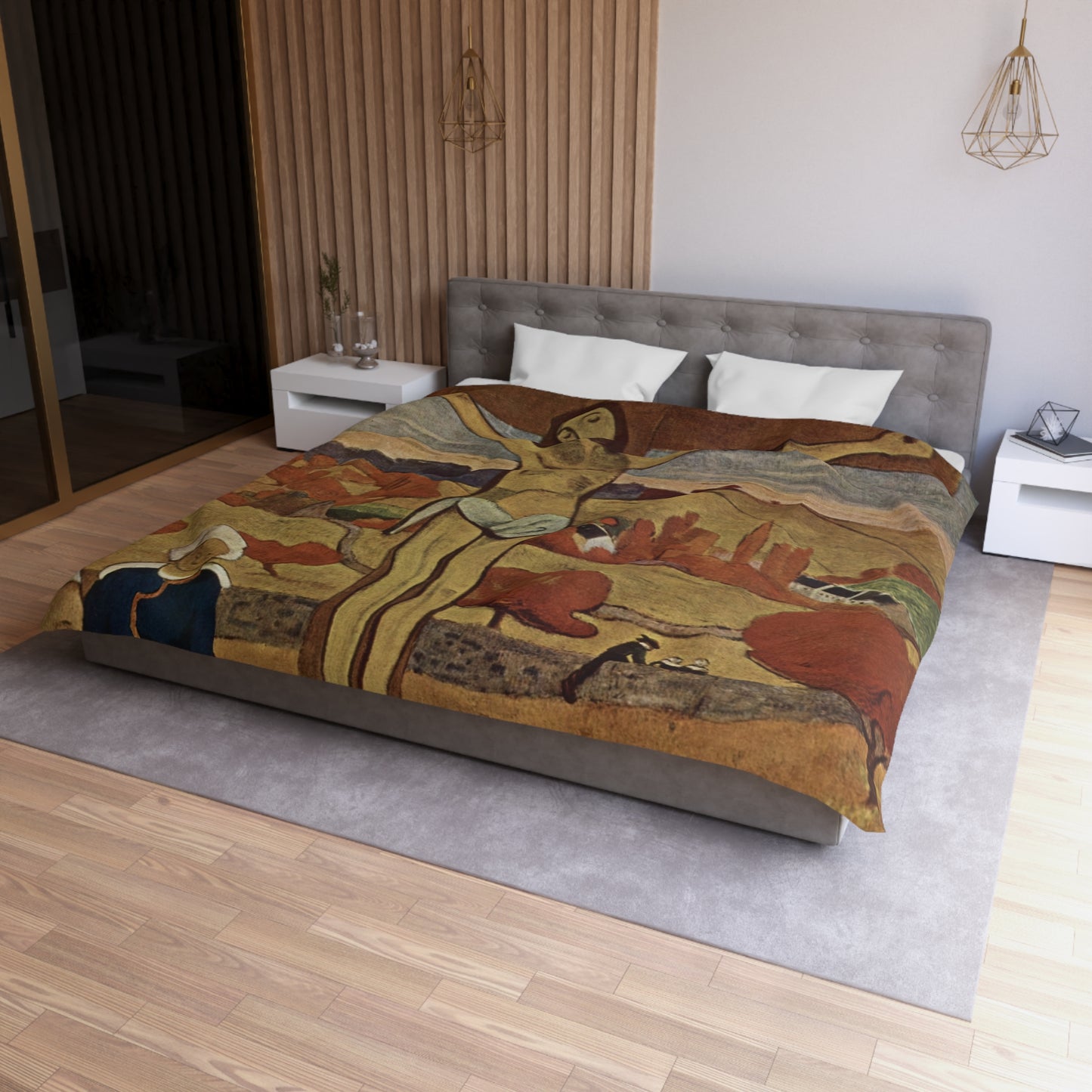 Gauguin, Paul - The Yellow Christ (1889) - Microfiber Duvet Cover