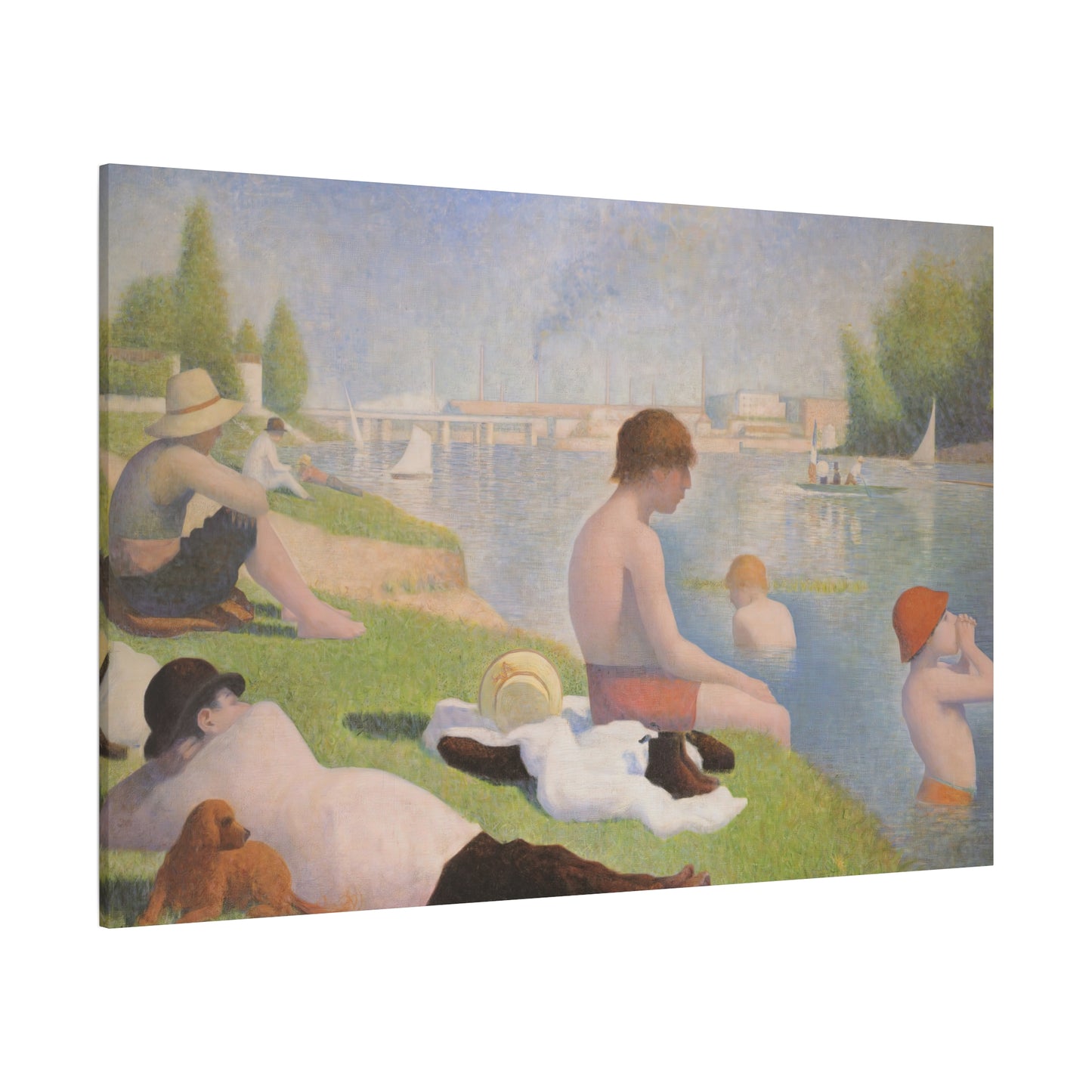 Seurat, Georges - Bathers at Asnières (1884) - Canvas Block, unframed