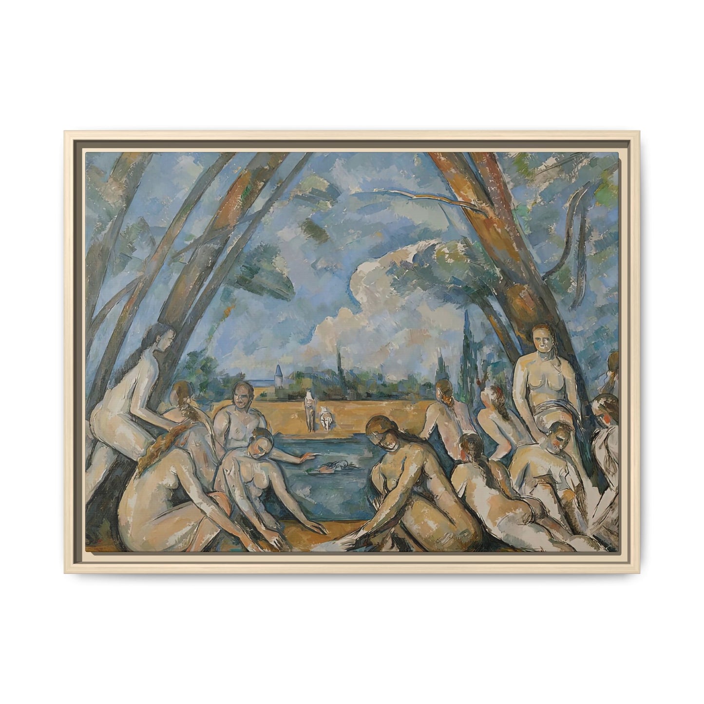 Cézanne, Paul - The Large Bathers (1906) - Matte Canvas, Framed