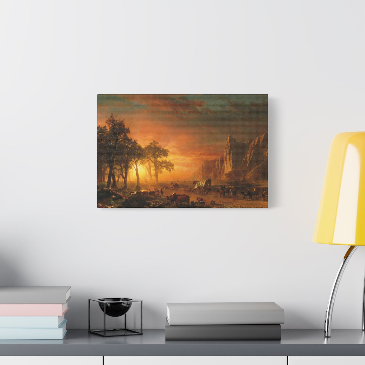 Bierstadt, Albert - Emigrants Crossing the Plains (1867) - Canvas Block, unframed