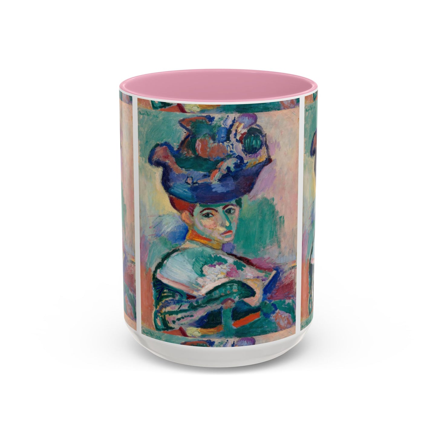 Matisse, Henri - Woman with a Hat (1905) - Colorful Accent Mugs