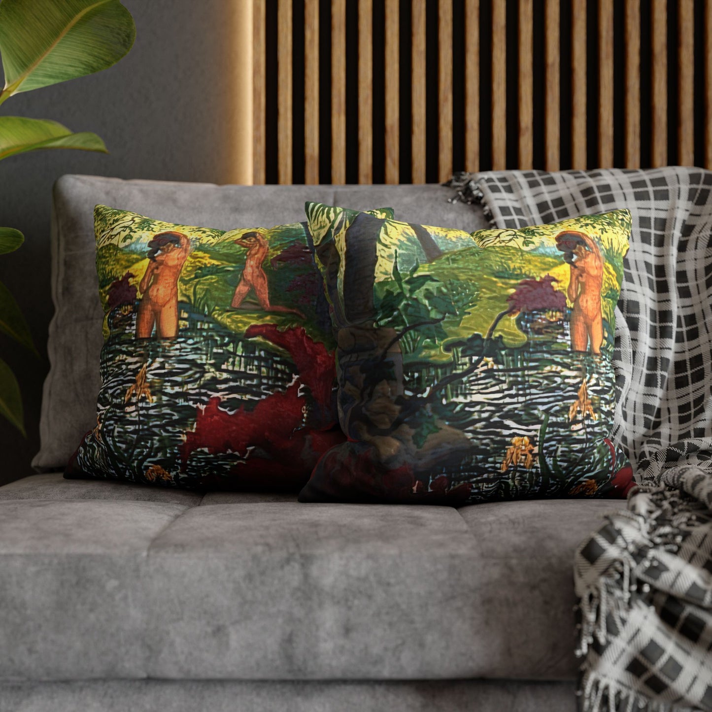 Ranson, Paul - The Lotus Bather (1906) - Suede Square Pillowcase
