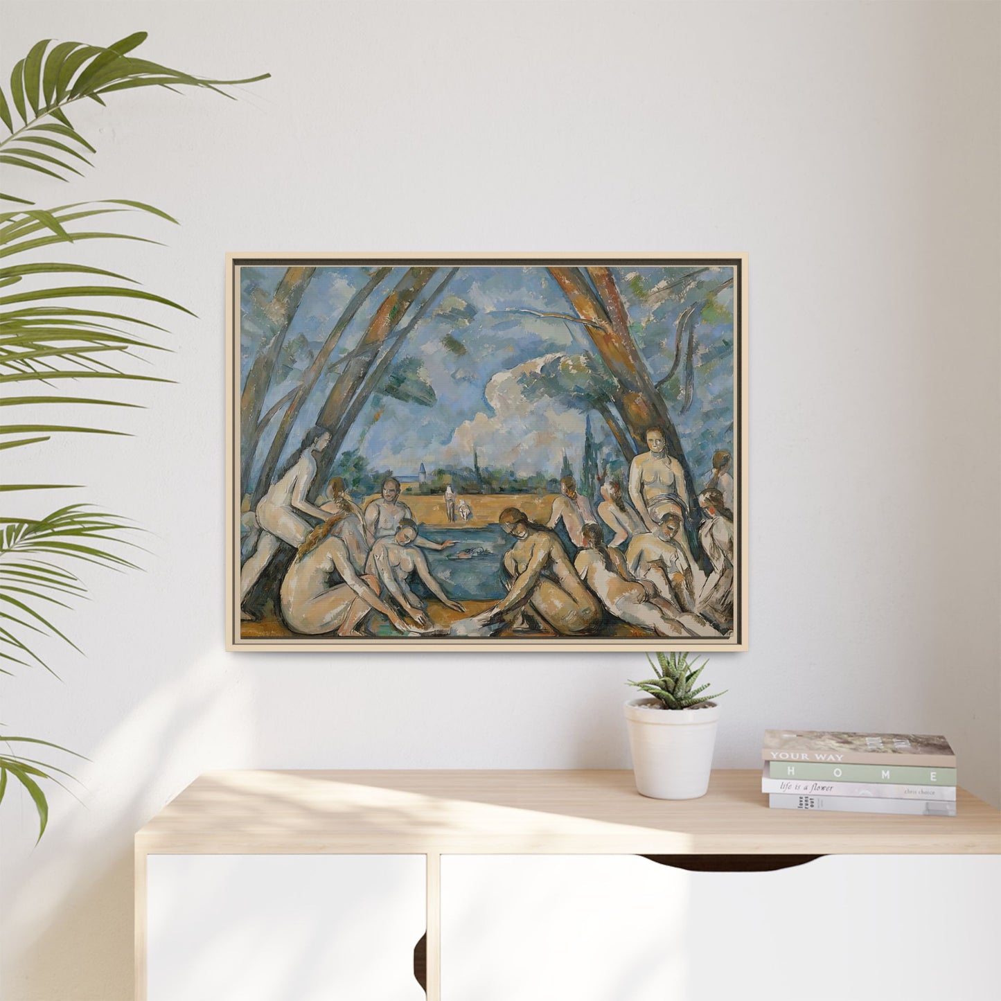 Cézanne, Paul - The Large Bathers (1906) - Matte Canvas, Framed