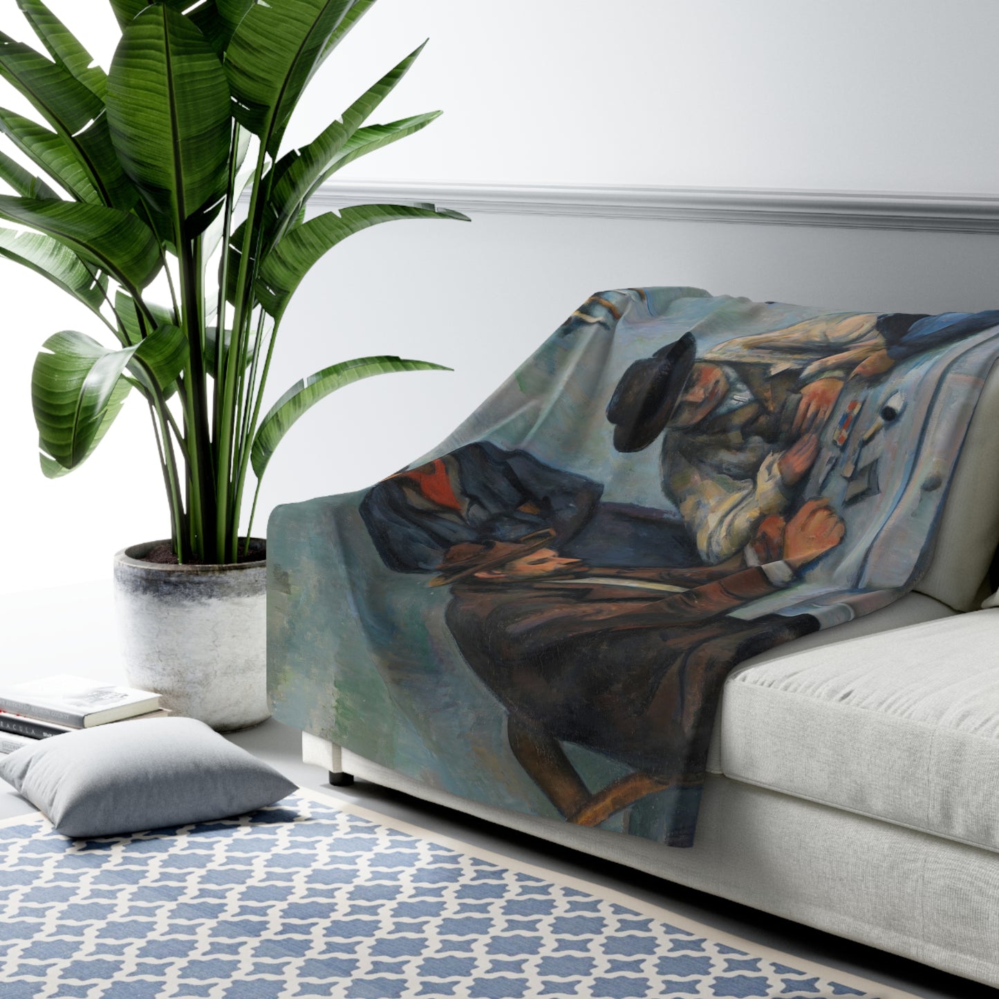 Cézanne, Paul - The Card Players (1892) - Sherpa Fleece Blanket