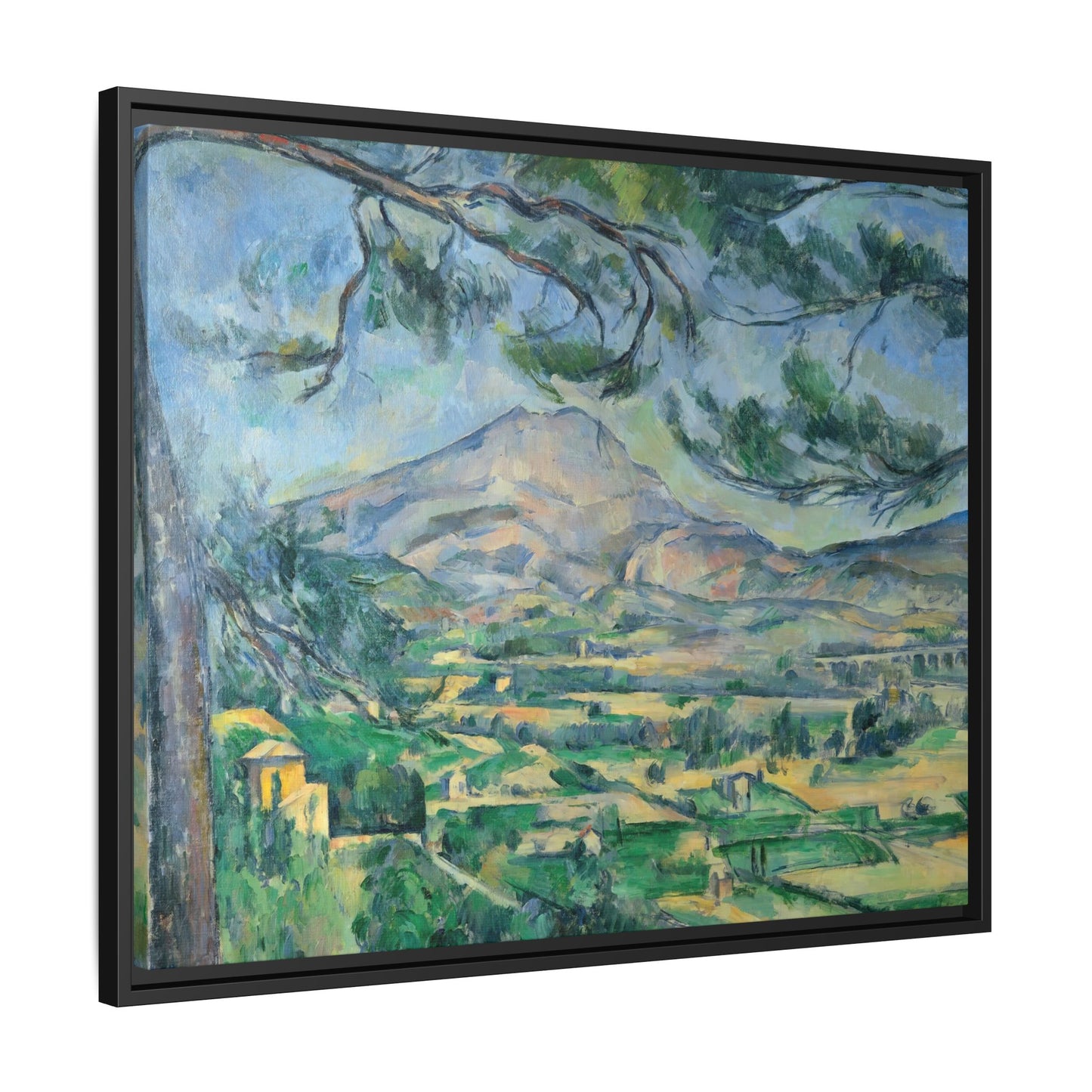 Cézanne, Paul - Mont Sainte-Victoire with Large Pine (1887) - Matte Canvas, Framed