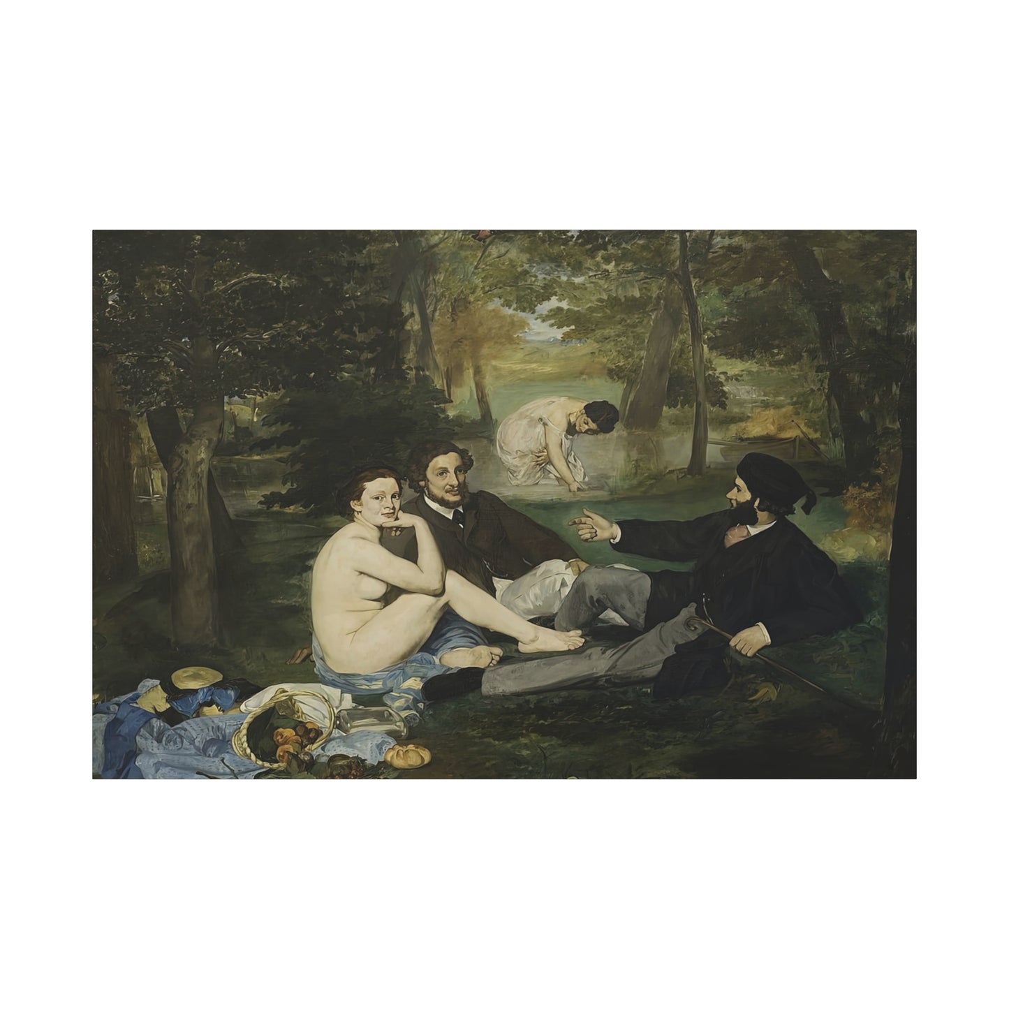 Manet, Édouard - Luncheon on the Grass (1863) - Canvas Block, unframed