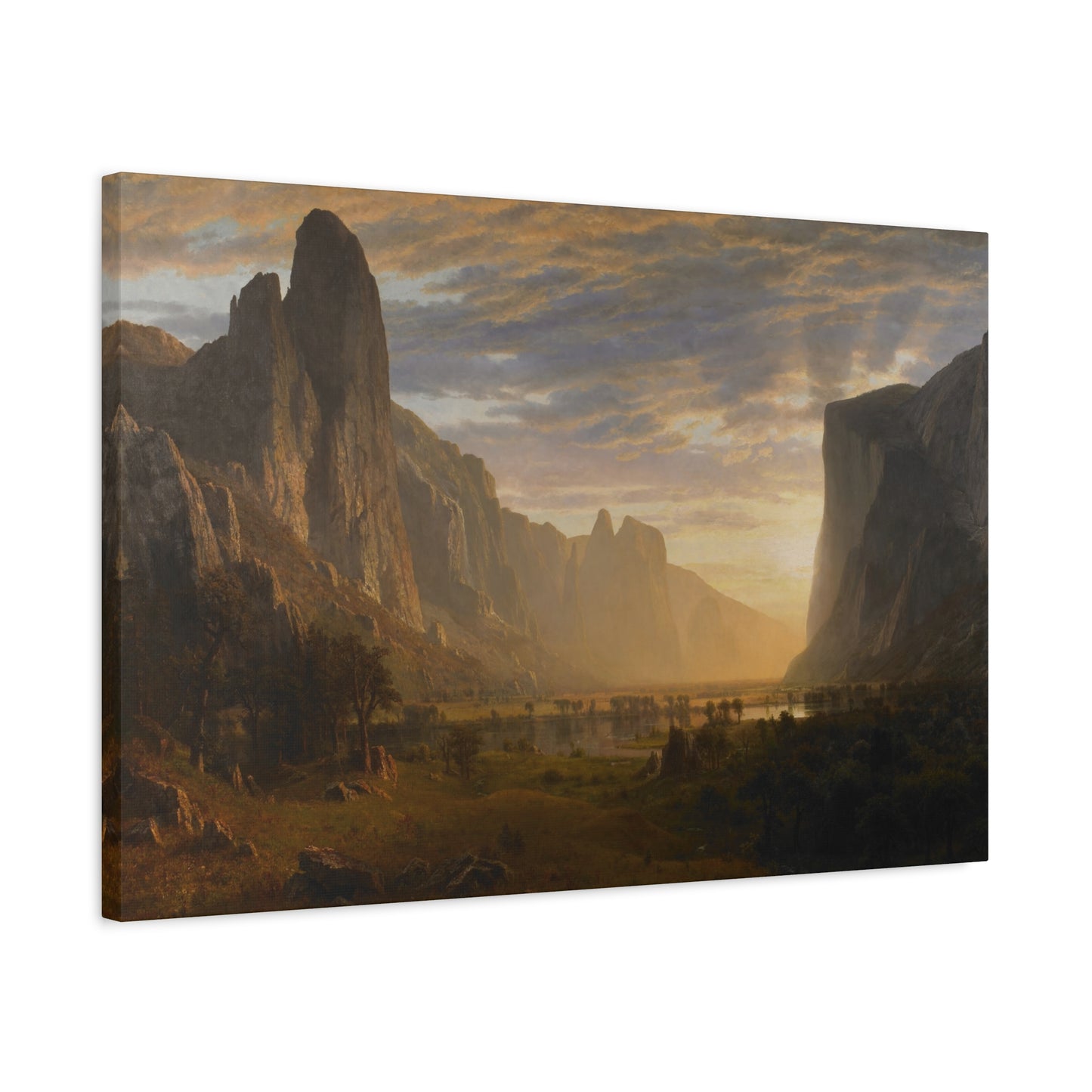 Bierstadt, Albert - Looking Down Yosemite Valley (1865) - Canvas Block, unframed