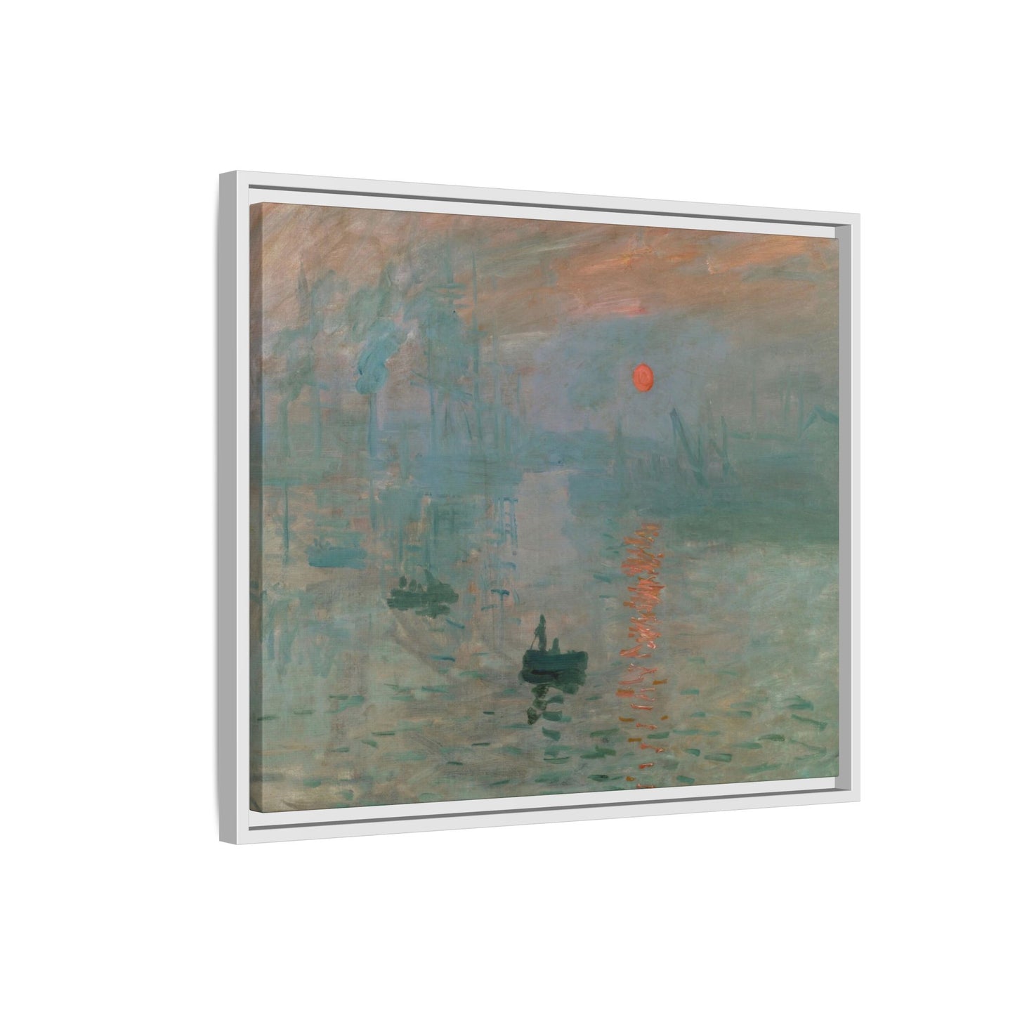 Monet, Claude - Impression, Sunrise (1872) - Matte Canvas, Framed