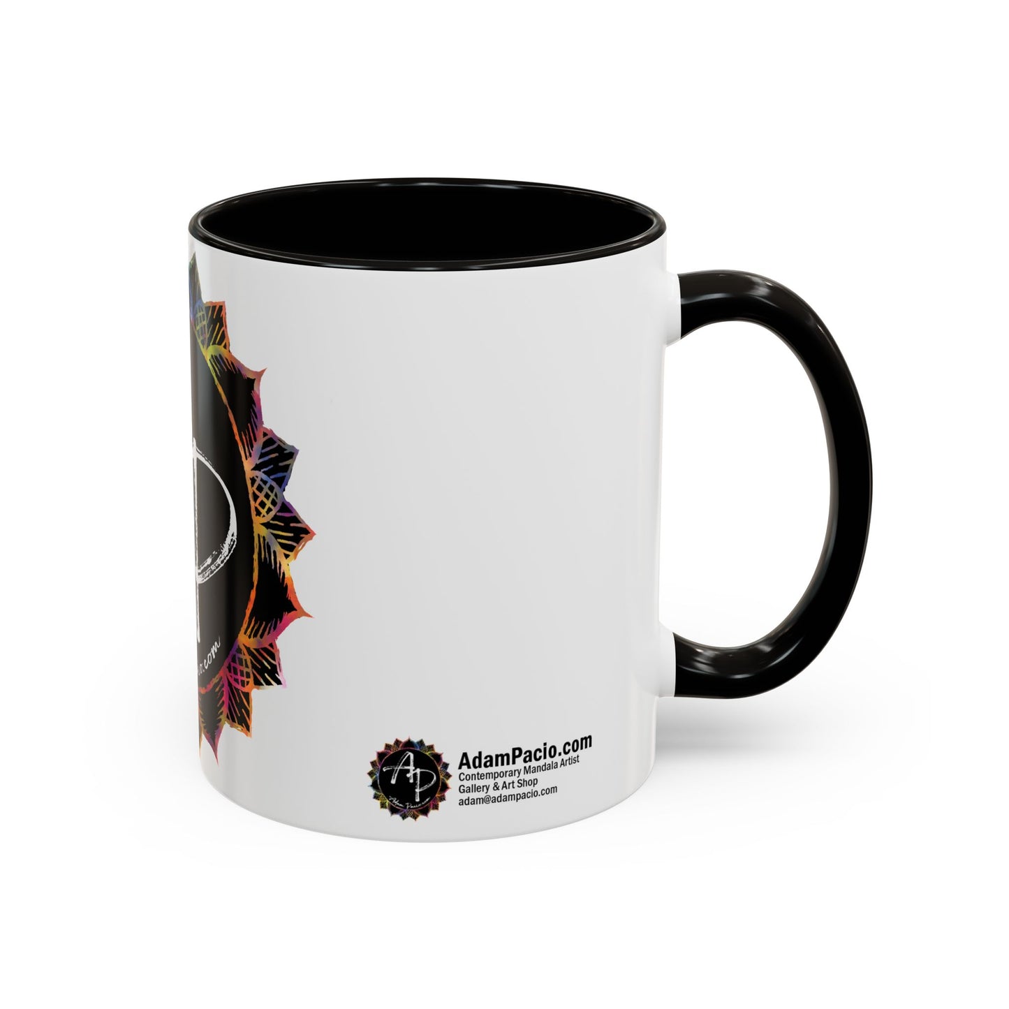 AdamPacio.com - Black Logo - Colorful Accent Mugs