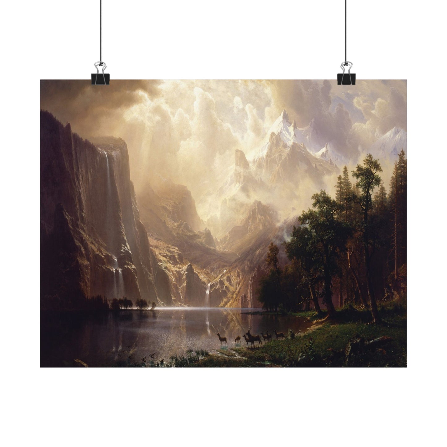 Bierstadt, Albert - Among the Sierra Nevada, California (1868) - Satin Posters