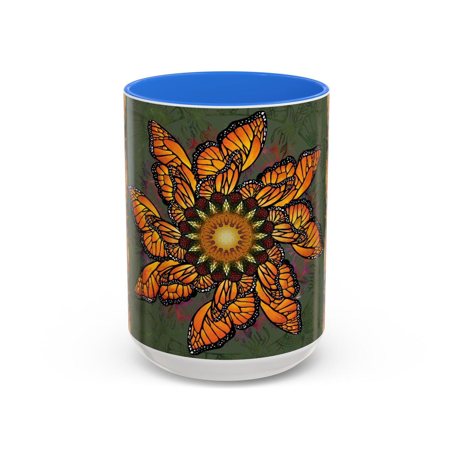 Pacio, Adam - Monarch Butterfly Mandala - Colorful Accent Mugs